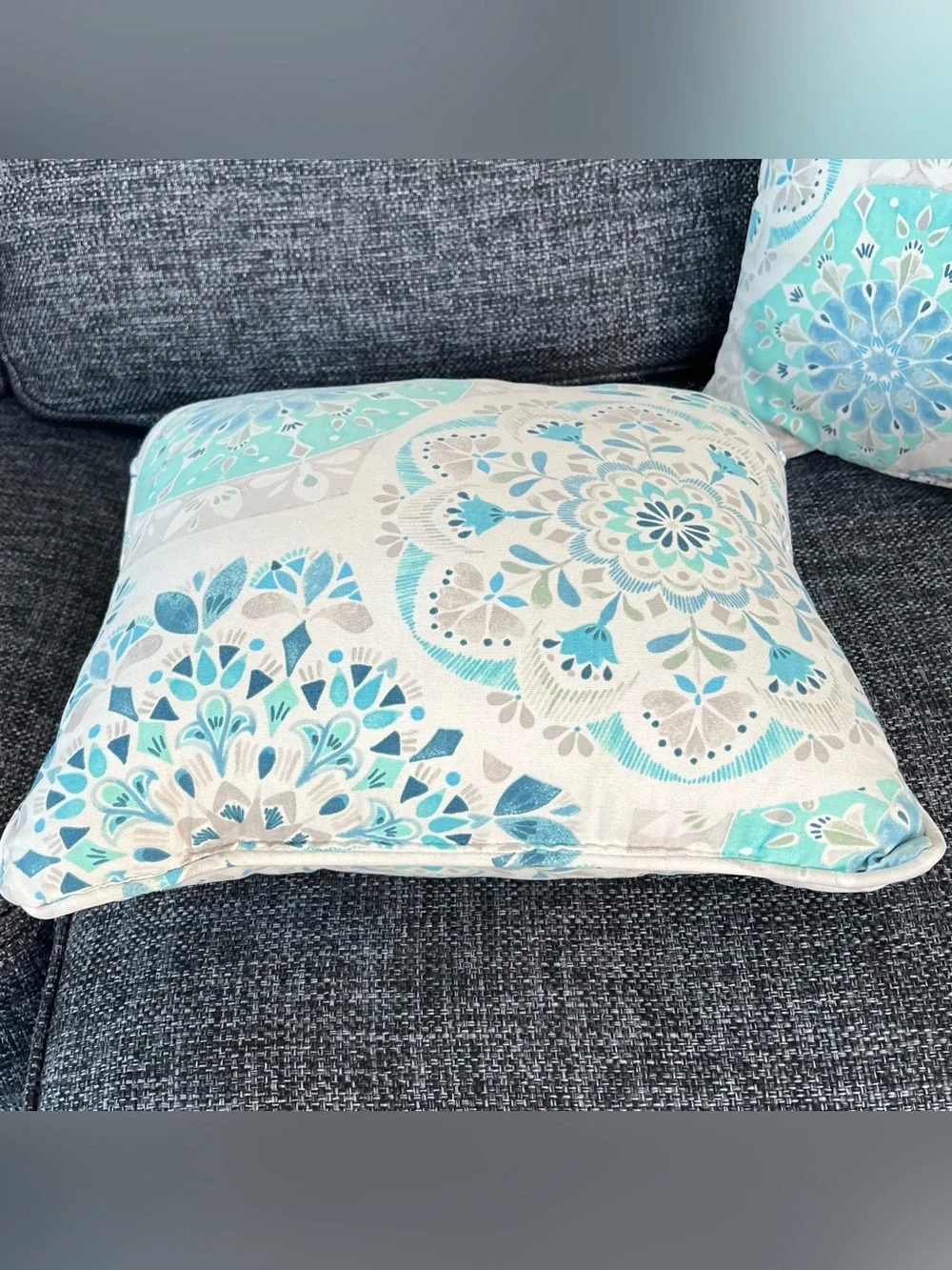 Set of Outdoor Throw Pillows 15”x15”